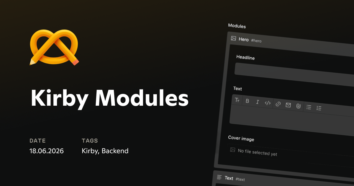 Kirby Modules · Medienbäcker Thomas Günther