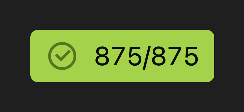 Counter showing 875 of 875 images with alt text, highlighted in green.