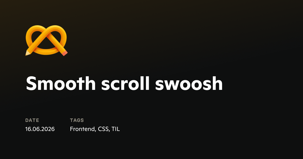 Smooth scroll swoosh · Medienbäcker Thomas Günther