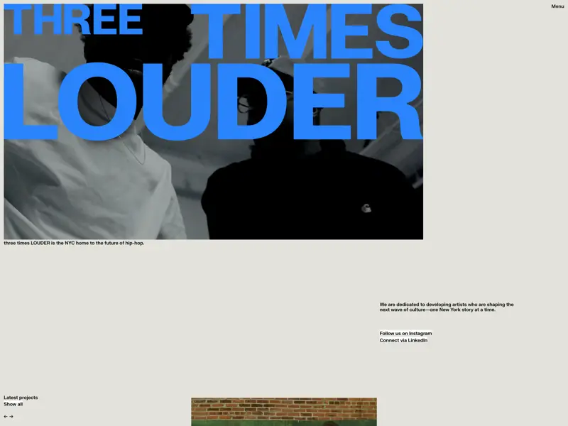 three times LOUDER